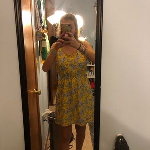 Yellow floral dress